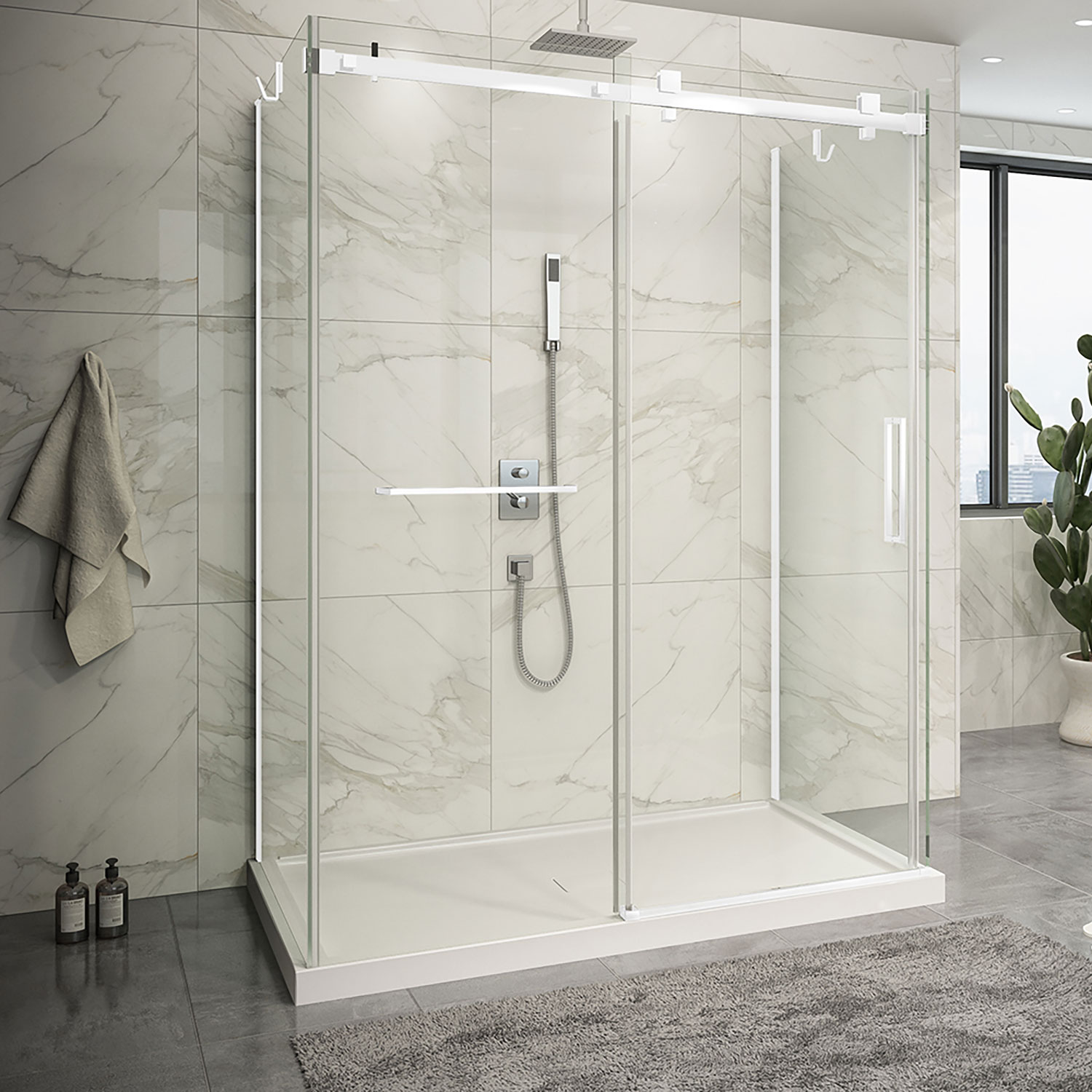 Shower Base Slate 60 X 42 On Wall In White shower-base-slate-60-x-42-on-wall-in-white